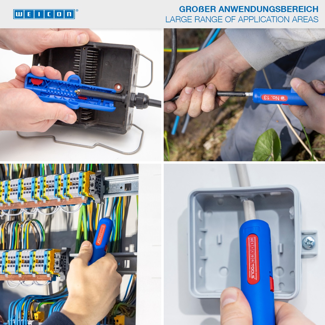 Round Cable Stripper No. 13 | for stripping all common round cables, working range 6,0 - 13,0 mm Ø