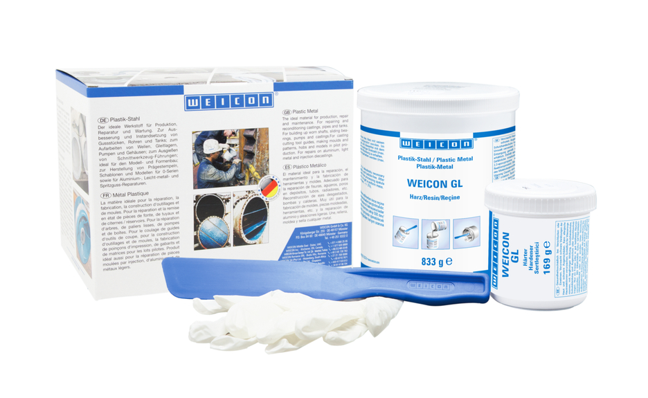 WEICON GL | mineral-filled epoxy resin system for wear protection coating, fast curing