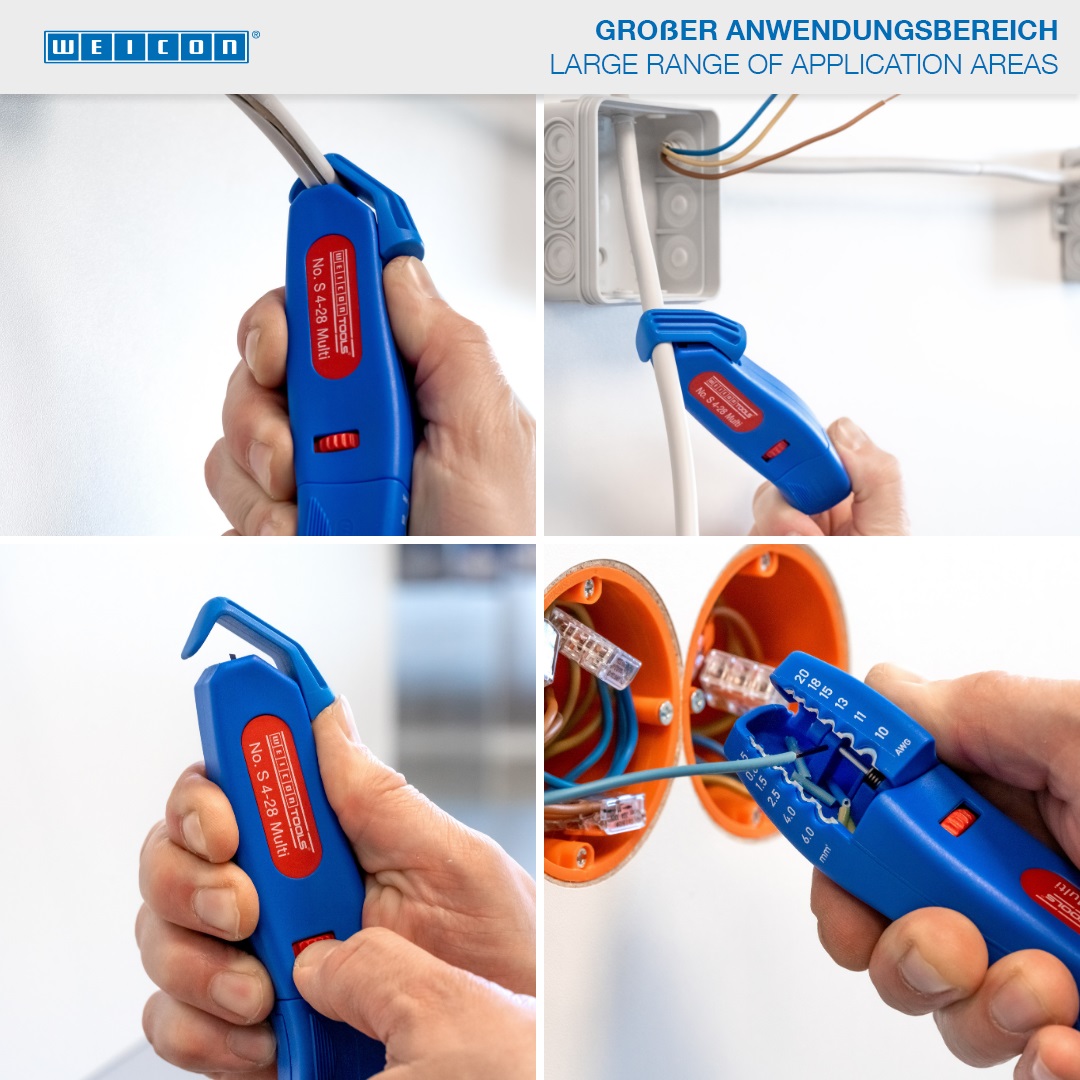 Cable Stripper No. No. S 4 - 28 Multi | with integrated stripping function, working range 4 - 28 mm Ø